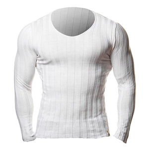 Knitted Tshirt Men Slim Fit Sweater Casual Tee Shirt Pullover V Neck Knitting T-shirt Fashion Solid Warm Top Plus Size 3XL 2018