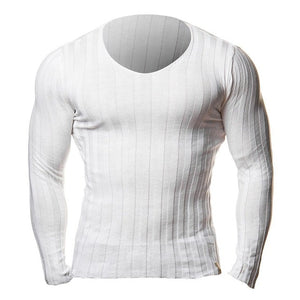 Knitted Tshirt Men Slim Fit Sweater Casual Tee Shirt Pullover V Neck Knitting T-shirt Fashion Solid Warm Top Plus Size 3XL 2018