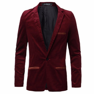 High Street Casual Mens Blazers Slim Fit Suit Jacket Male Blazers Coat Plus M-3XL Mens Clothing Masculino Terno Outwear Luxury