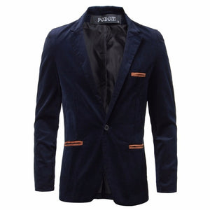 High Street Casual Mens Blazers Slim Fit Suit Jacket Male Blazers Coat Plus M-3XL Mens Clothing Masculino Terno Outwear Luxury