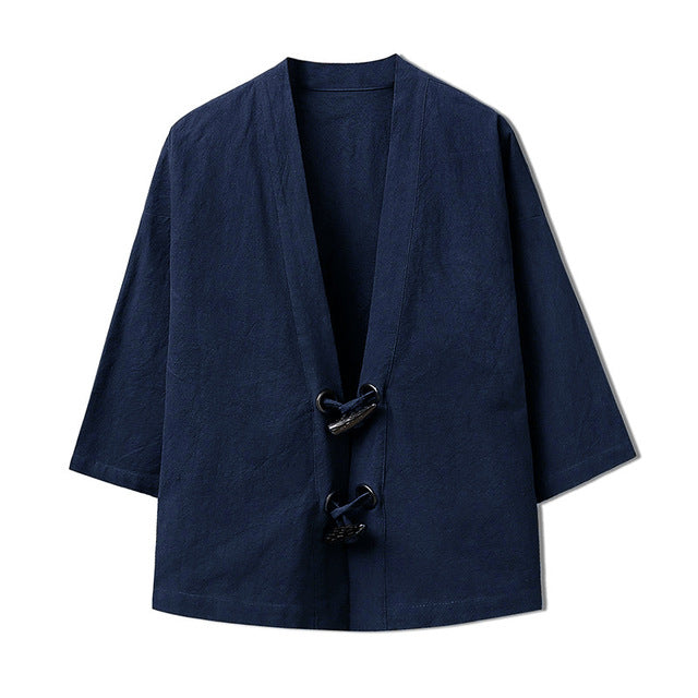 Fashion Men's Coats Jackets Autumn Cardigan Kimono Chinese Open Stitch Retro Button Long Sleeve Male Clothes Overcoat INCERUN