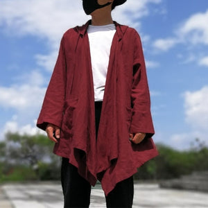 Hiphop Men's Cardigan Hoodie Cloak Long Sleeve Autumn Hoody Trench Casual Jacket Cape Coat Men Clothing Black New Coat NCERUN