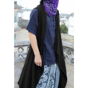 New Hiphop Men's Cardigan Sleeveless Coat Jackets Outwear Vest Cloak Loose X-Long Trench Hombre Irregular Hem Men Tops INCERUN