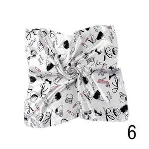 New Fashion Autumn and Winter Small Silk Scarf Female Silk Wild Professional Square Scarf Korean Scarves Female Scarf