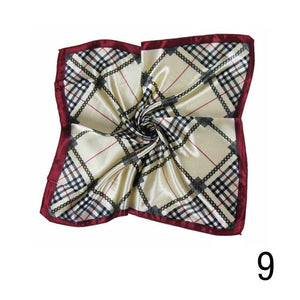 New Fashion Autumn and Winter Small Silk Scarf Female Silk Wild Professional Square Scarf Korean Scarves Female Scarf