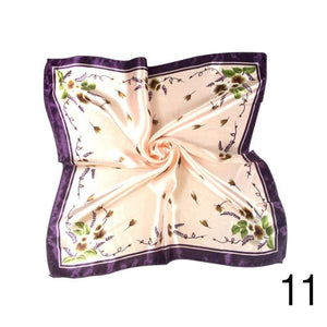 New Fashion Autumn and Winter Small Silk Scarf Female Silk Wild Professional Square Scarf Korean Scarves Female Scarf