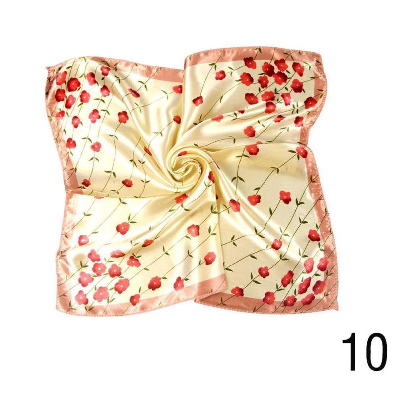 New Fashion Autumn and Winter Small Silk Scarf Female Silk Wild Professional Square Scarf Korean Scarves Female Scarf