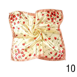 New Fashion Autumn and Winter Small Silk Scarf Female Silk Wild Professional Square Scarf Korean Scarves Female Scarf