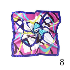 New Fashion Autumn and Winter Small Silk Scarf Female Silk Wild Professional Square Scarf Korean Scarves Female Scarf