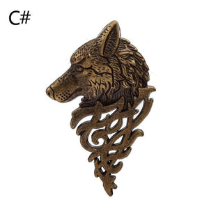 Vintage Gold Silver Brooches for Women Men Lapel Pin Wolf Collar Jewelry Fashion Brooch Pins