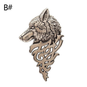 Vintage Gold Silver Brooches for Women Men Lapel Pin Wolf Collar Jewelry Fashion Brooch Pins